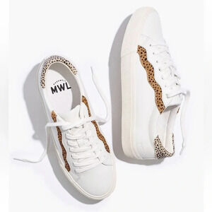 Sidewalk Low-Top Sneakers in Leather & Calf Hair: Wave Edition - Size 8